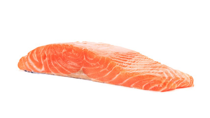 Raw salmon fillet.