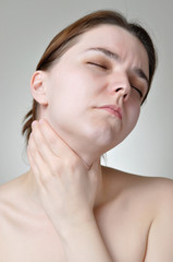 Obraz na płótnie Canvas Throat pain