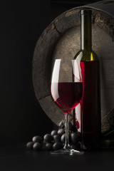 still life with red wine