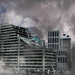 Urban Destruction, illustration of the aftermath of a disaster - 63135063