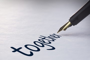 Fototapeta premium Fountain pen writing Together