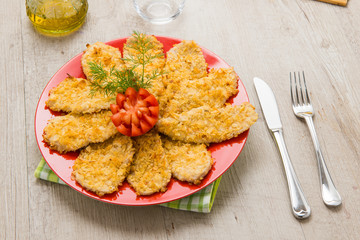 Fettine di pollo con panatura croccante di patatine fritte