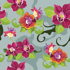 Seamless tropical flower pattern?
