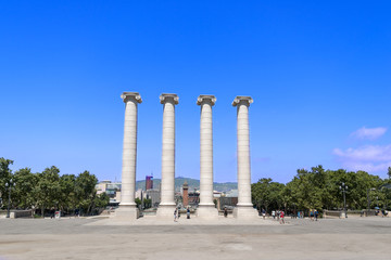 Fototapeta na wymiar Four classical columns