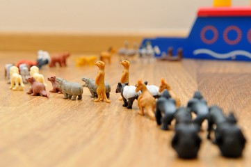 Noah's Ark with animals from toys © Stanislav Duben
