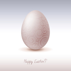 Easter card template, shicken egg icon