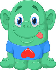 ugly cartoon monster