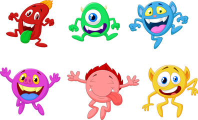 Happy cartoon monster collection