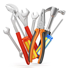 Home improvements tools isolated
