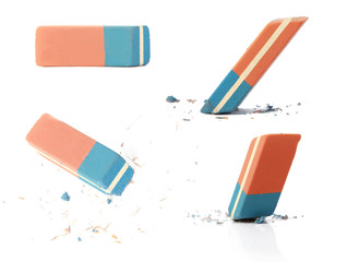 collage of eraser