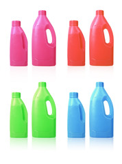 collage of colorful plastic bottle template