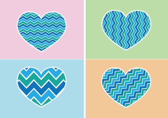 Heart Icon and Hearts symbol lines abstract idea design