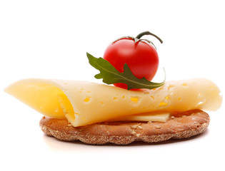 Cheese sandwich isolated on white background cutout