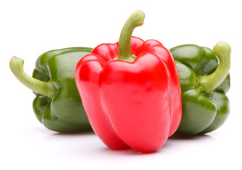 Sweet bell pepper isolated on white background cutout