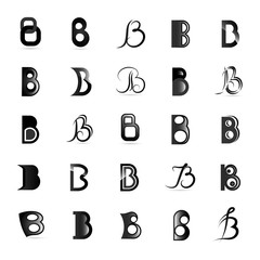 Unusual Letters Set - Isolated On White Background