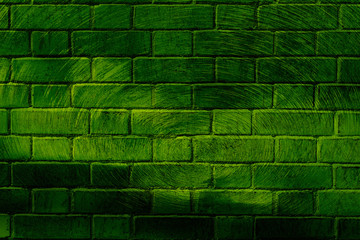 Colorful abstract graffiti on a brick wall with rings.