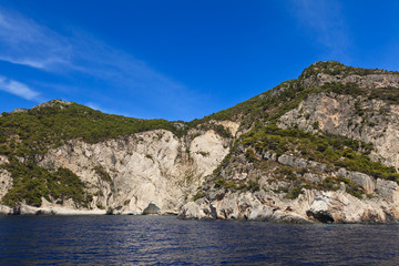 Fototapeta na wymiar mountain slope in Zakynthos island, Greece