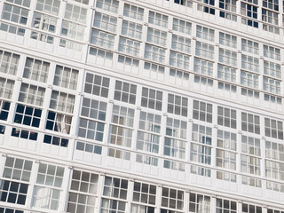 Fototapeta premium Windows facade of typical buildings in La Coruña,