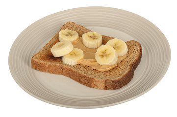 Wholegrain Toast with Peanut Butter and Banana