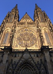 Obraz premium Famous St.Vitus cathedrale in Prague