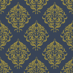 vector seamless backdrop. damask pattern. flower wallpaper