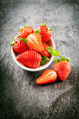 Delicious farm fresh juicy strawberries