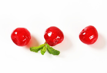Red Glace Cherries - obrazy, fototapety, plakaty