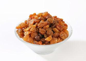 Bowl of raisins