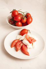 Mozzarella and tomato
