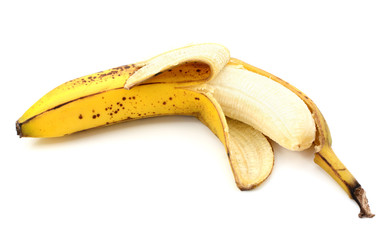 Half-peeled ripe banana © sarahdoow