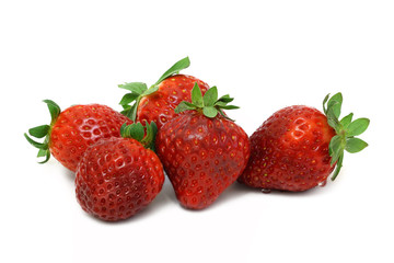 Straberries isolated on white background