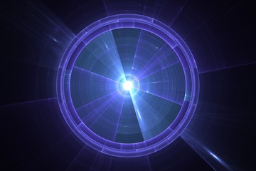 Blue radar or sonar screen