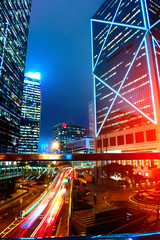 Naklejka premium Hong Kong Night View