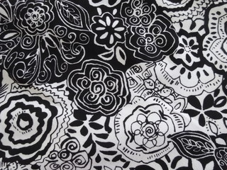 Black and white flowers