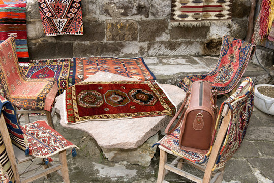 turkish carpets and leather handbags