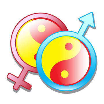 Vector Background Venus Mars Male And Female Symbol