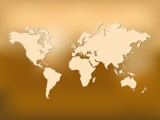 Fototapeta na wymiar World Map, Illustration