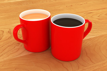 A Colourful Tea and Coffee Mug Illustration
