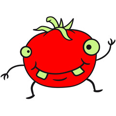 Tomate Comic Gesicht Lustig