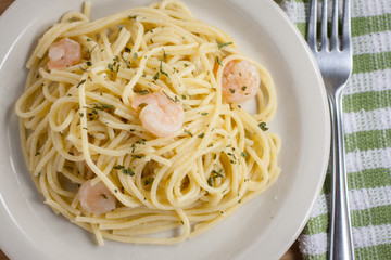 Pasta and Shrimp
