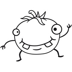 Tomate Comic Gesicht Lustig