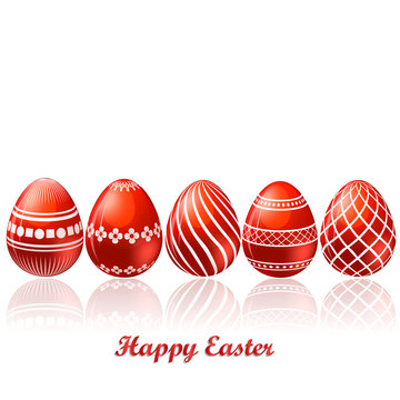 Easter Red Eggs Card