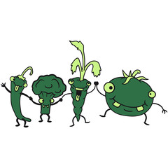 Brokkoli Karotte Tomate Chili Freunde