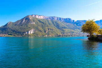 Lake in France near Annecy city