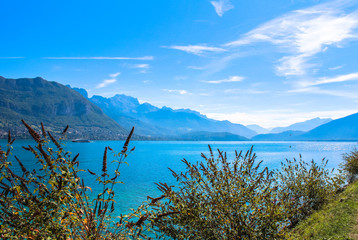 Lake in France near Annecy city