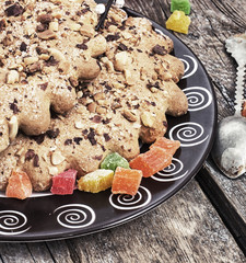 cookies with nuts and candied fruits