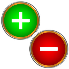 Fototapeta premium Two buttons