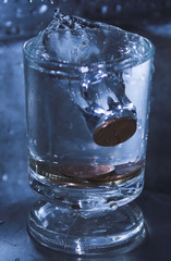 Coins on water