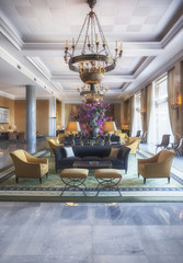hall in luxury hotel