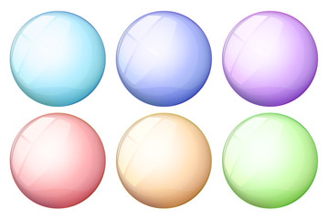 Six round icons